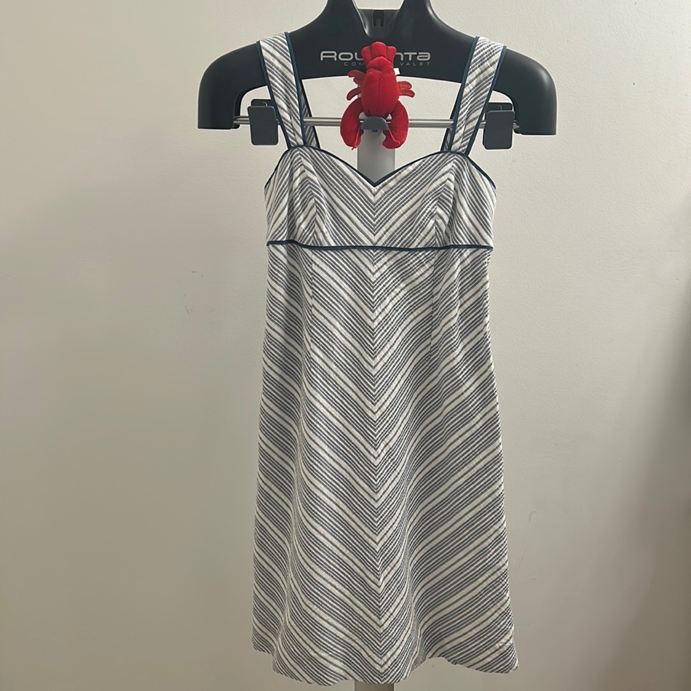 Lilly Pulitzer blue and white striped dress